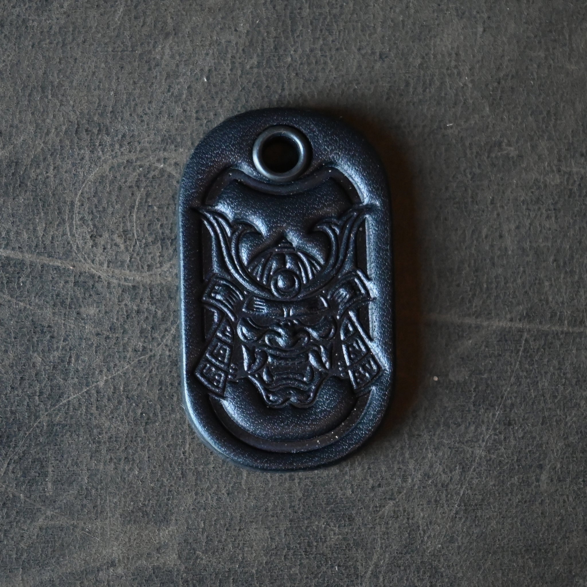 Samurai Mask Zipper Pull / Key Tag