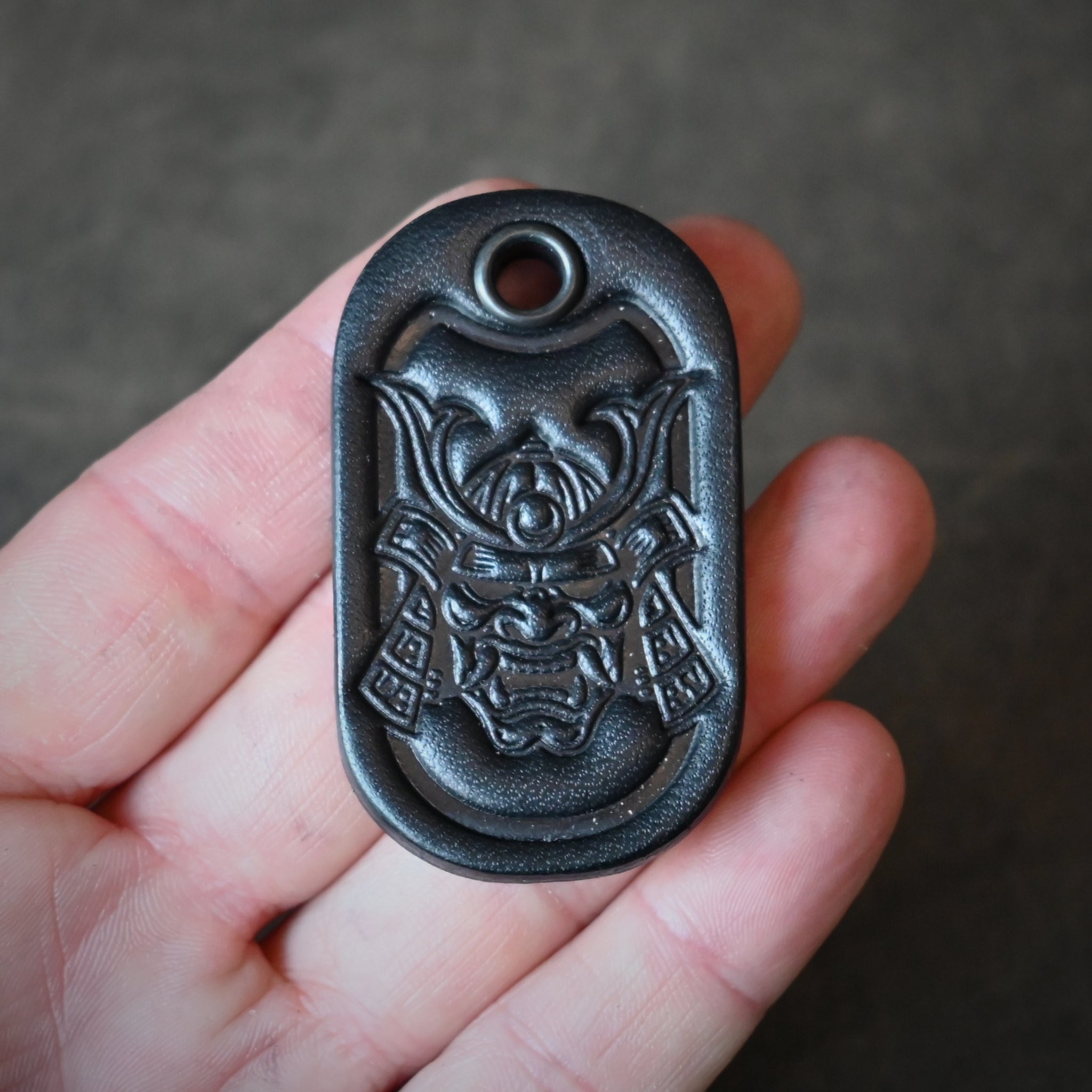 Samurai Mask Zipper Pull / Key Tag