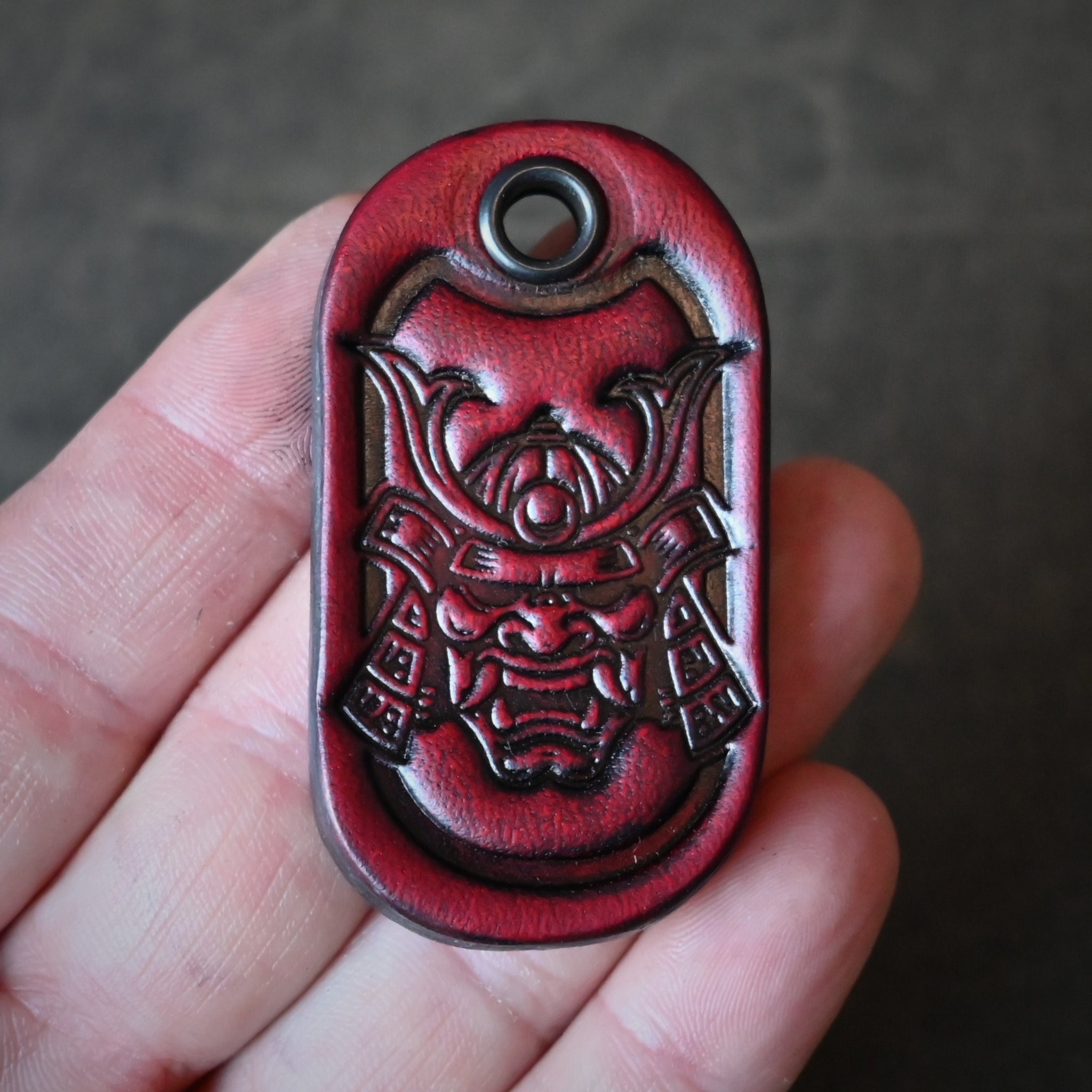 Samurai Mask Zipper Pull / Key Tag