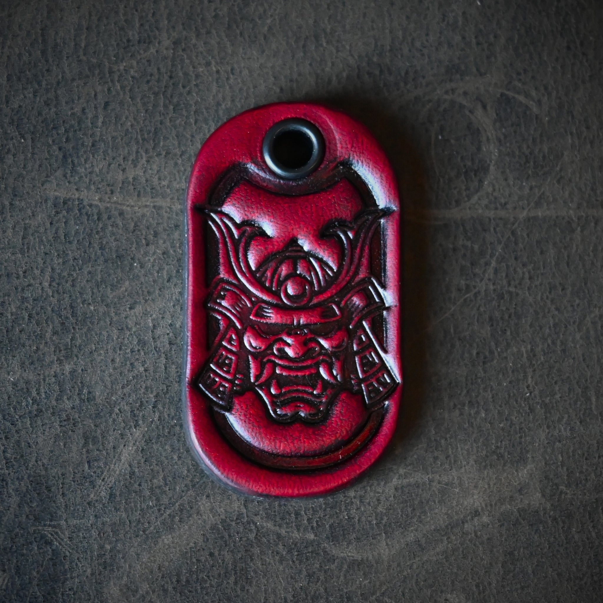 Samurai Mask Zipper Pull / Key Tag