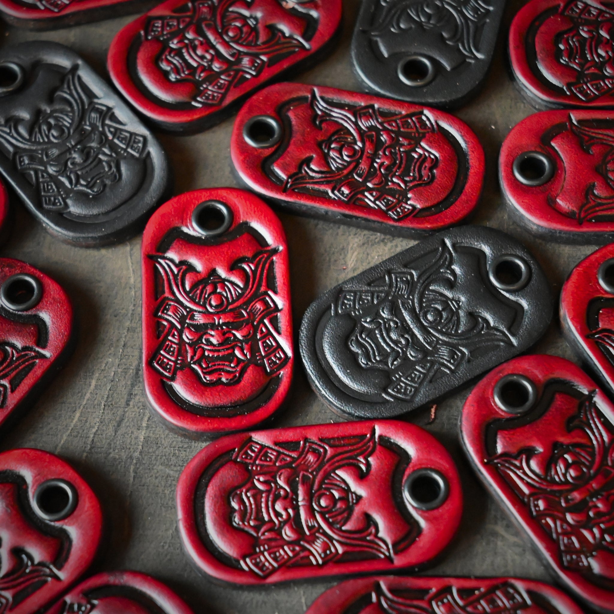 Samurai Mask Zipper Pull / Key Tag