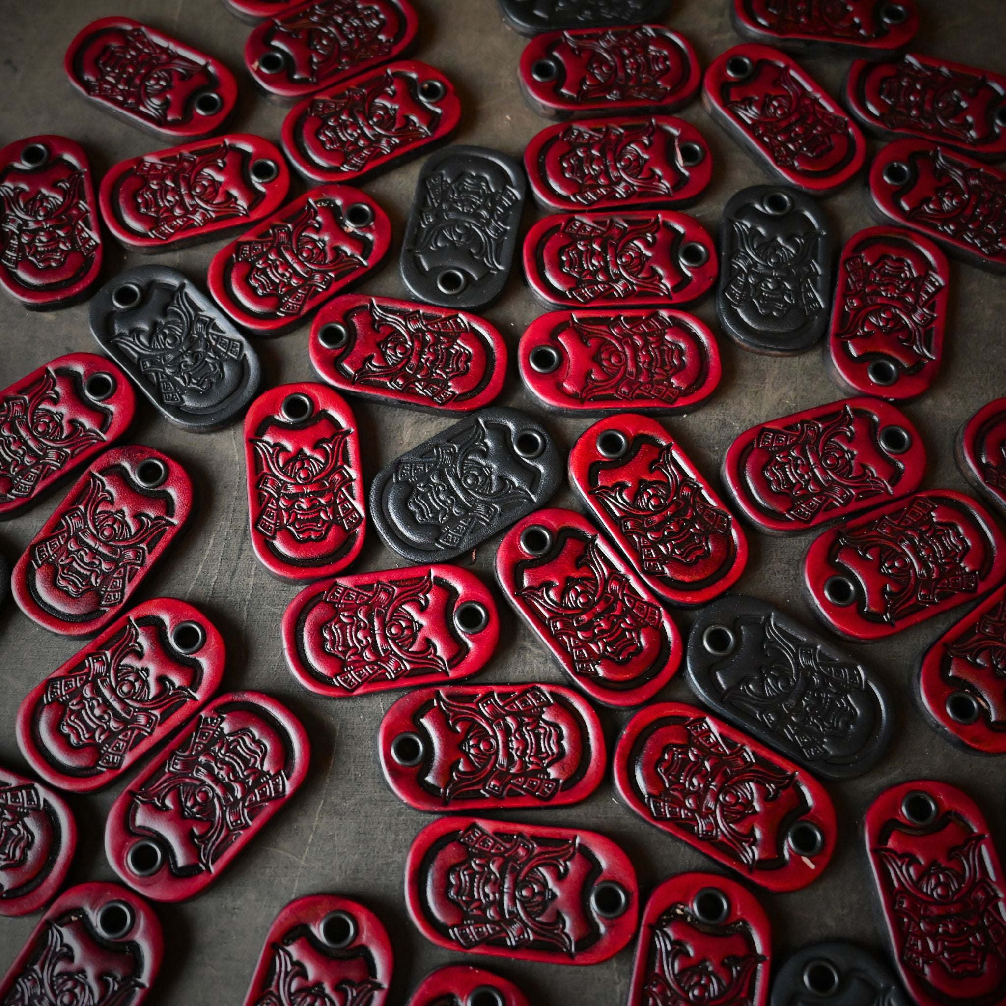 Samurai Mask Zipper Pull / Key Tag