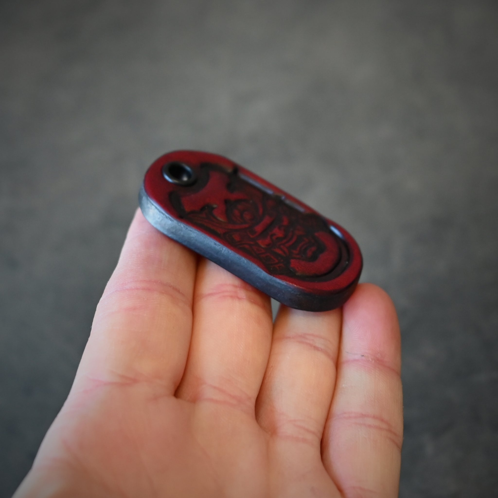 Samurai Mask Zipper Pull / Key Tag