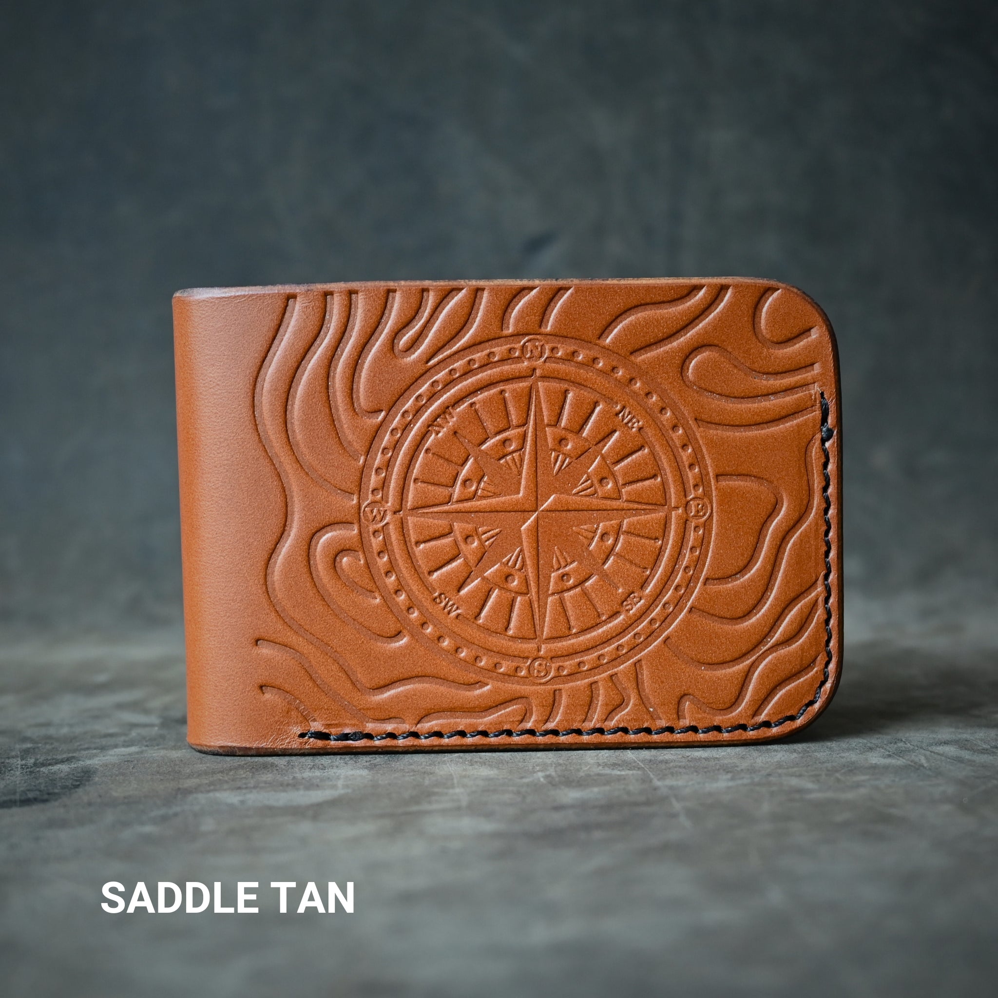 Topographic Themed Bifold 2.0 Leather Wallet
