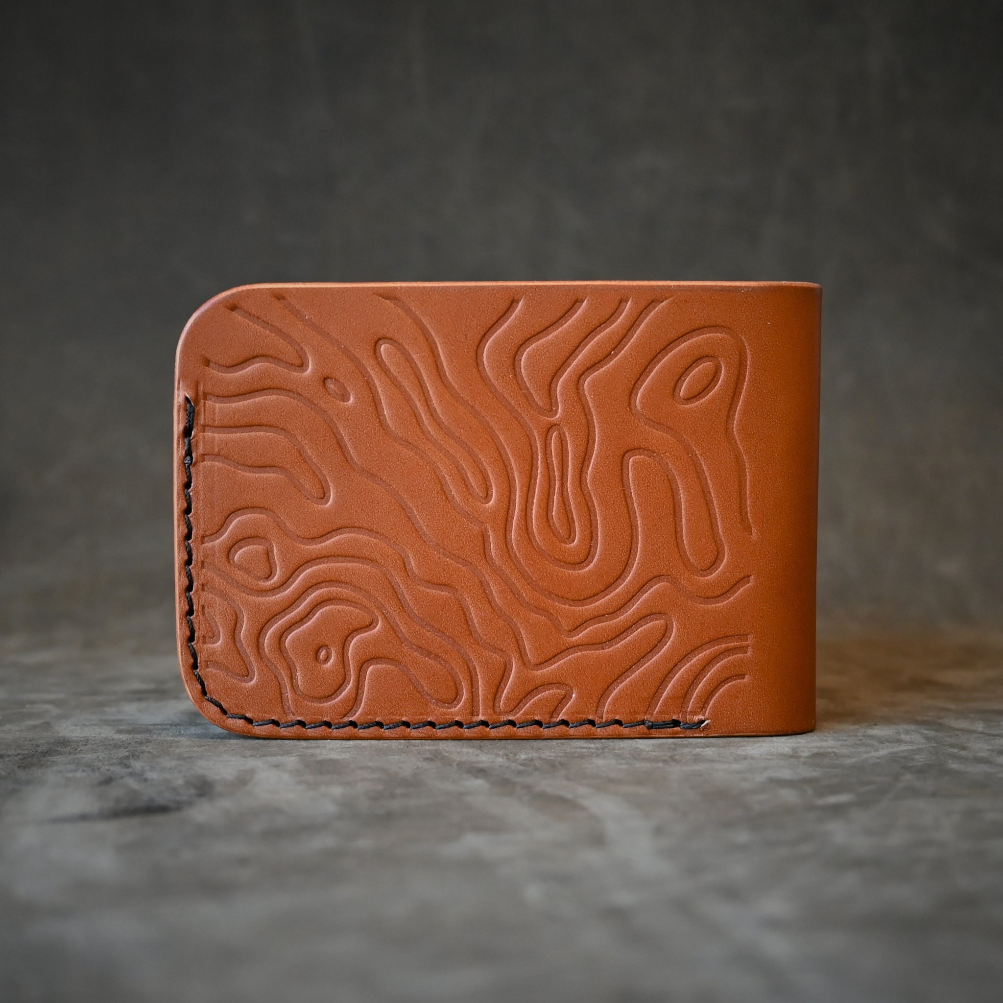 Topographic Themed Bifold 2.0 Leather Wallet