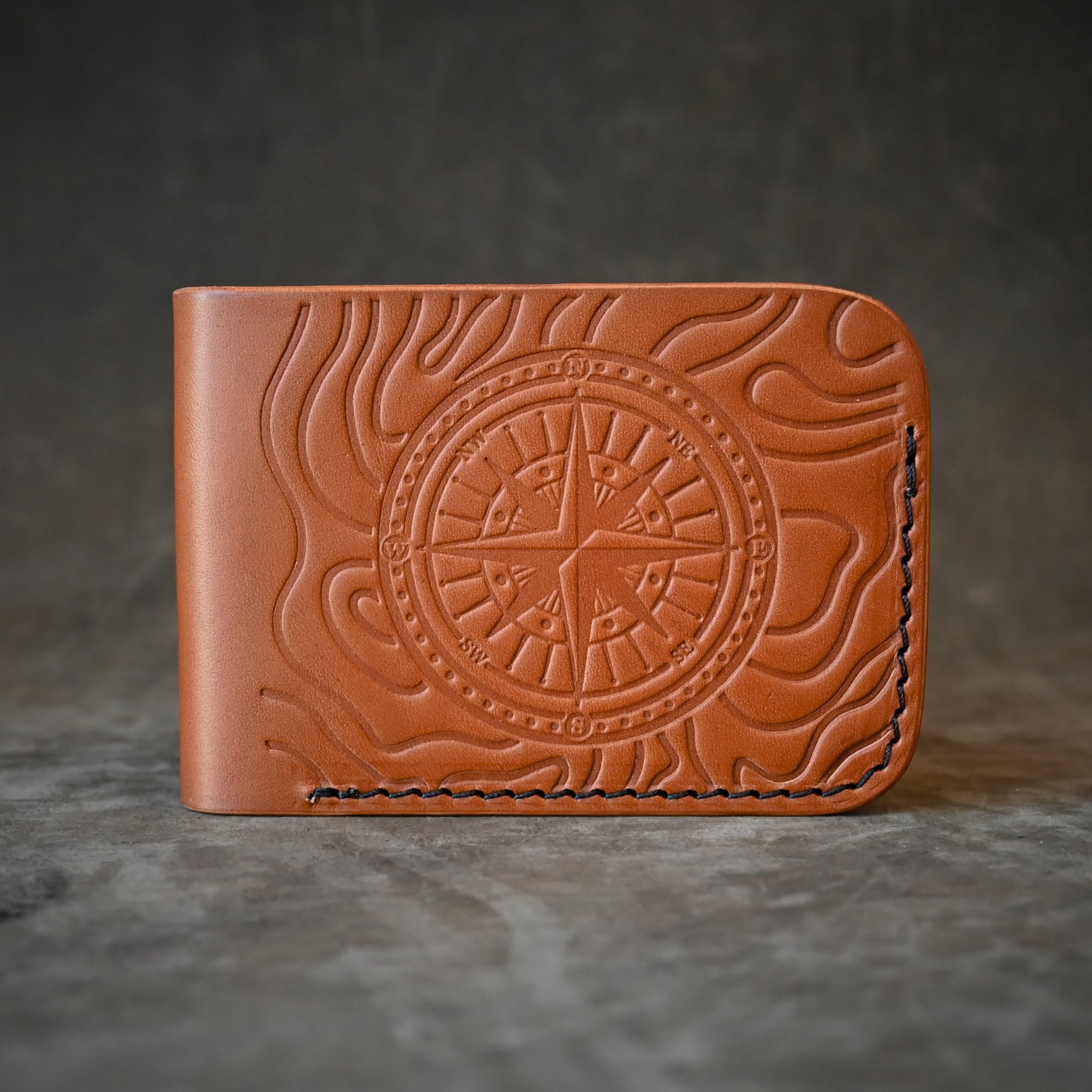 Topographic Themed Bifold 2.0 Leather Wallet