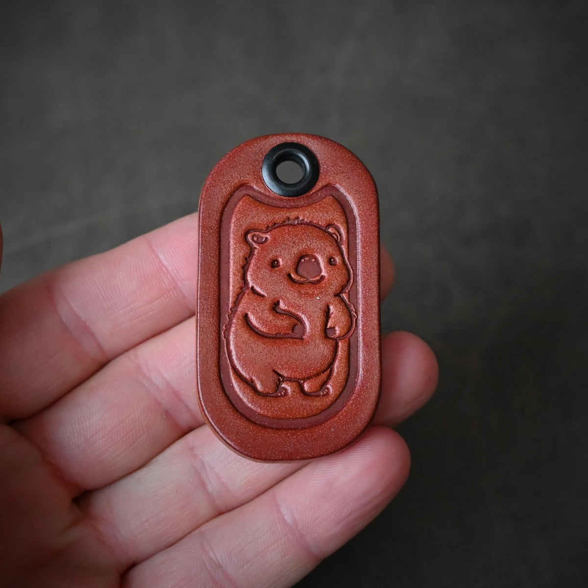 Wombat Leather Key Tag | RMK Leatherworks