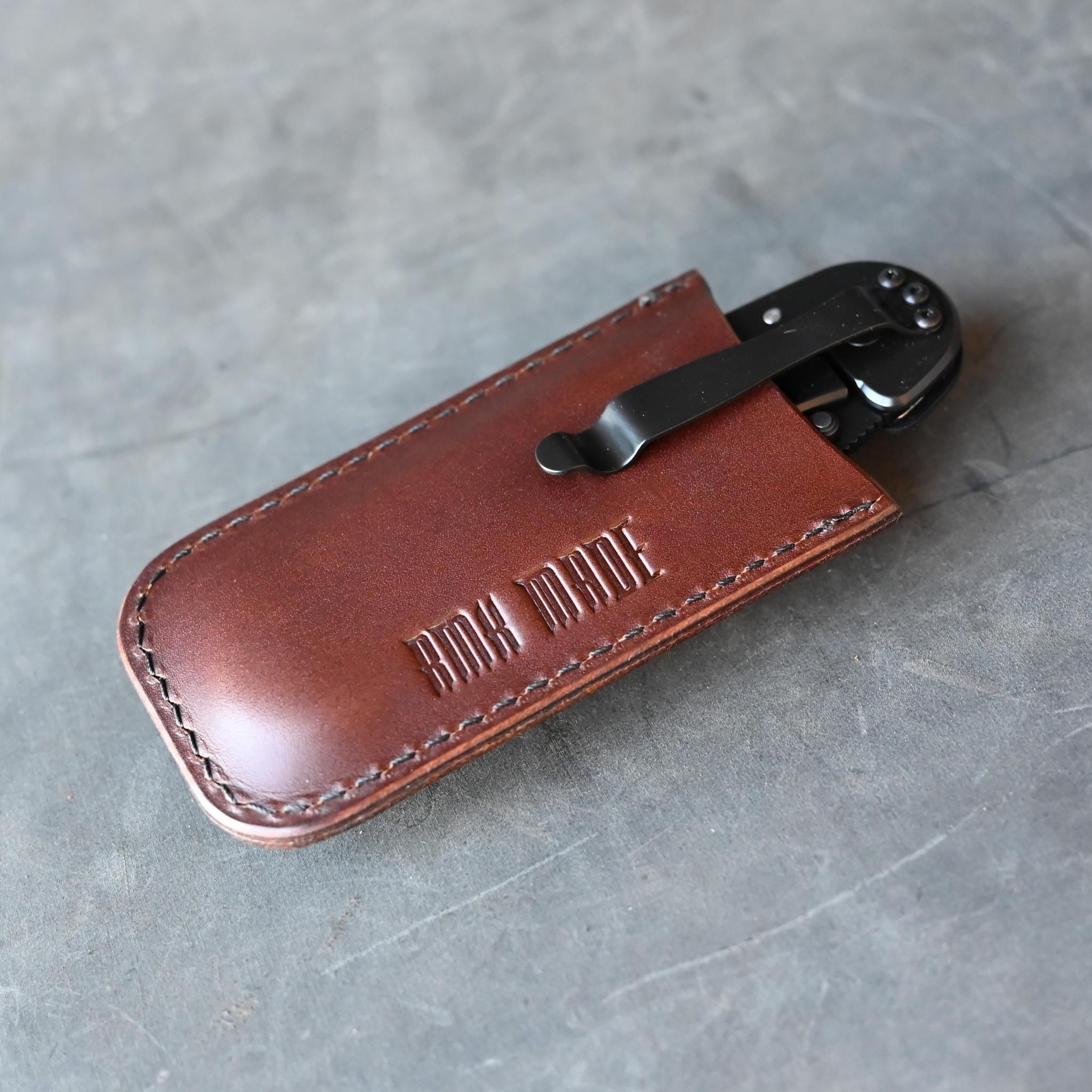 Clipped Leather Pocket Slip