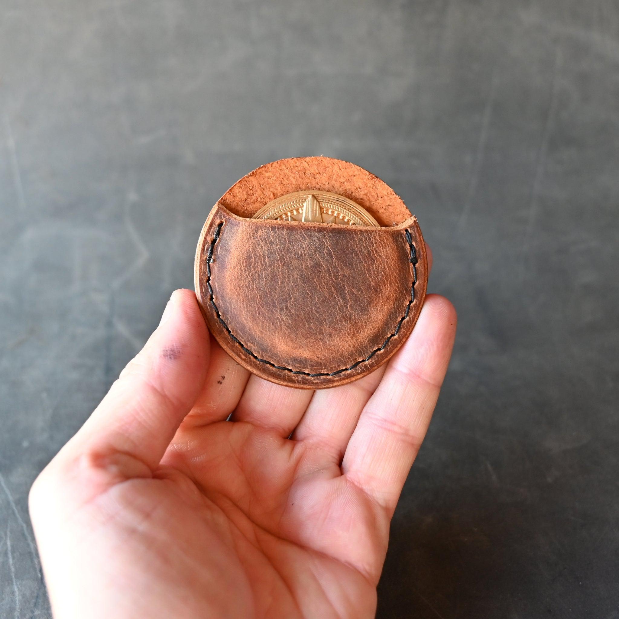 Coin holder clearance leather