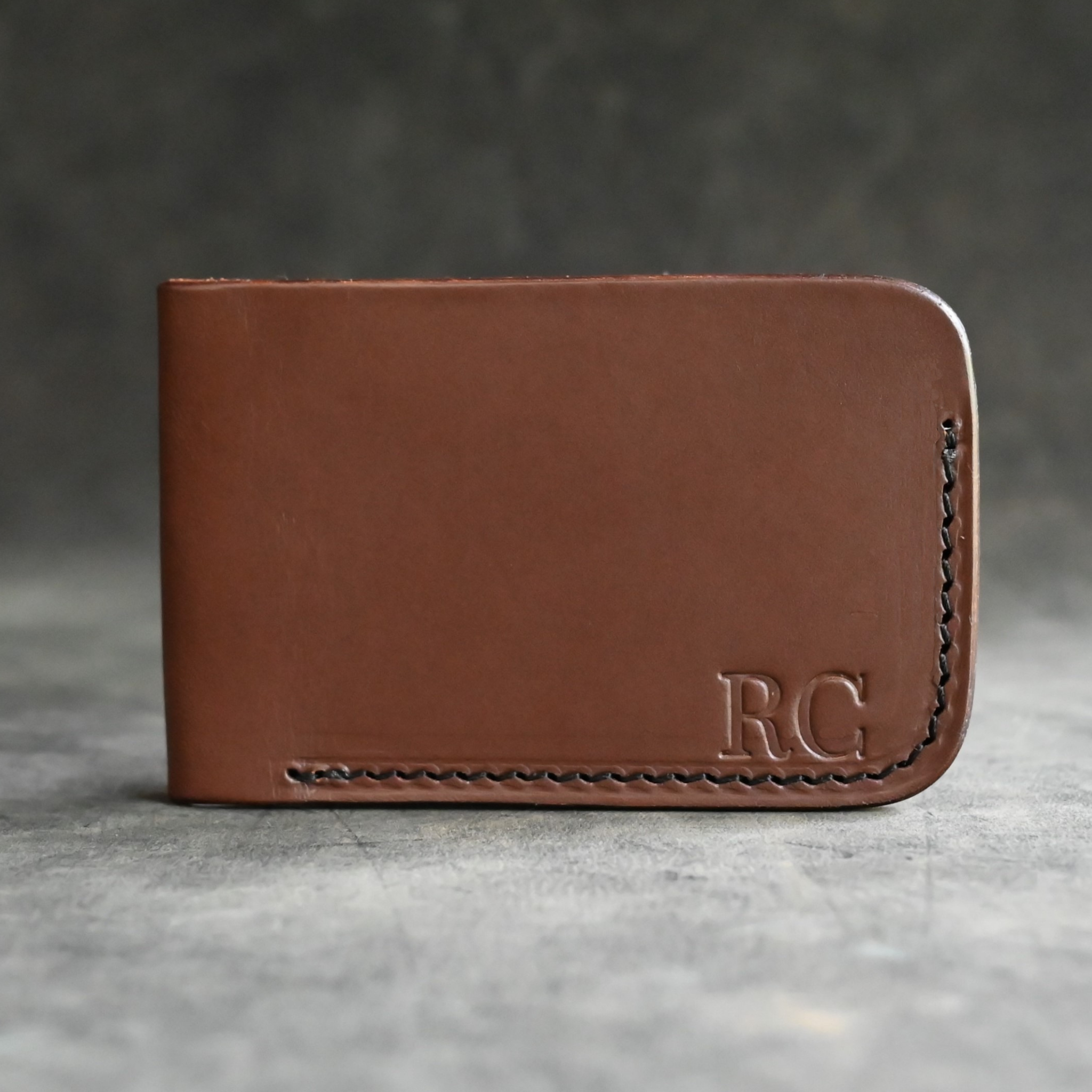 Personalised Leather Wallet Minimalist Bifold