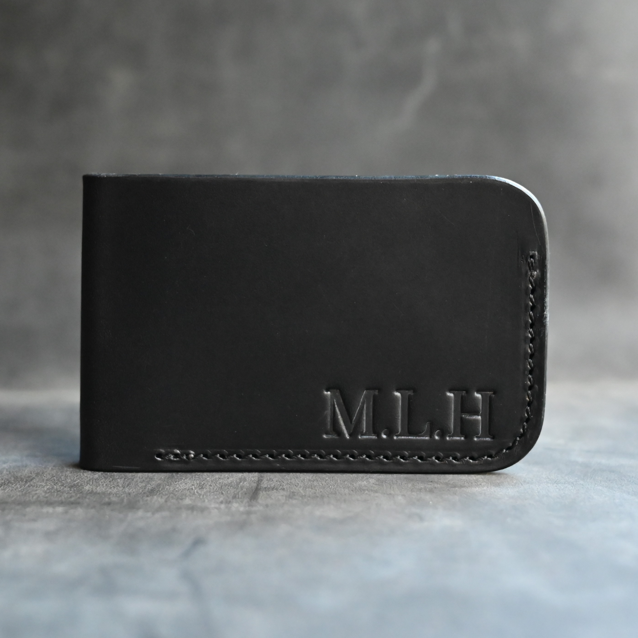 Personalised Leather Wallet Minimalist Bifold