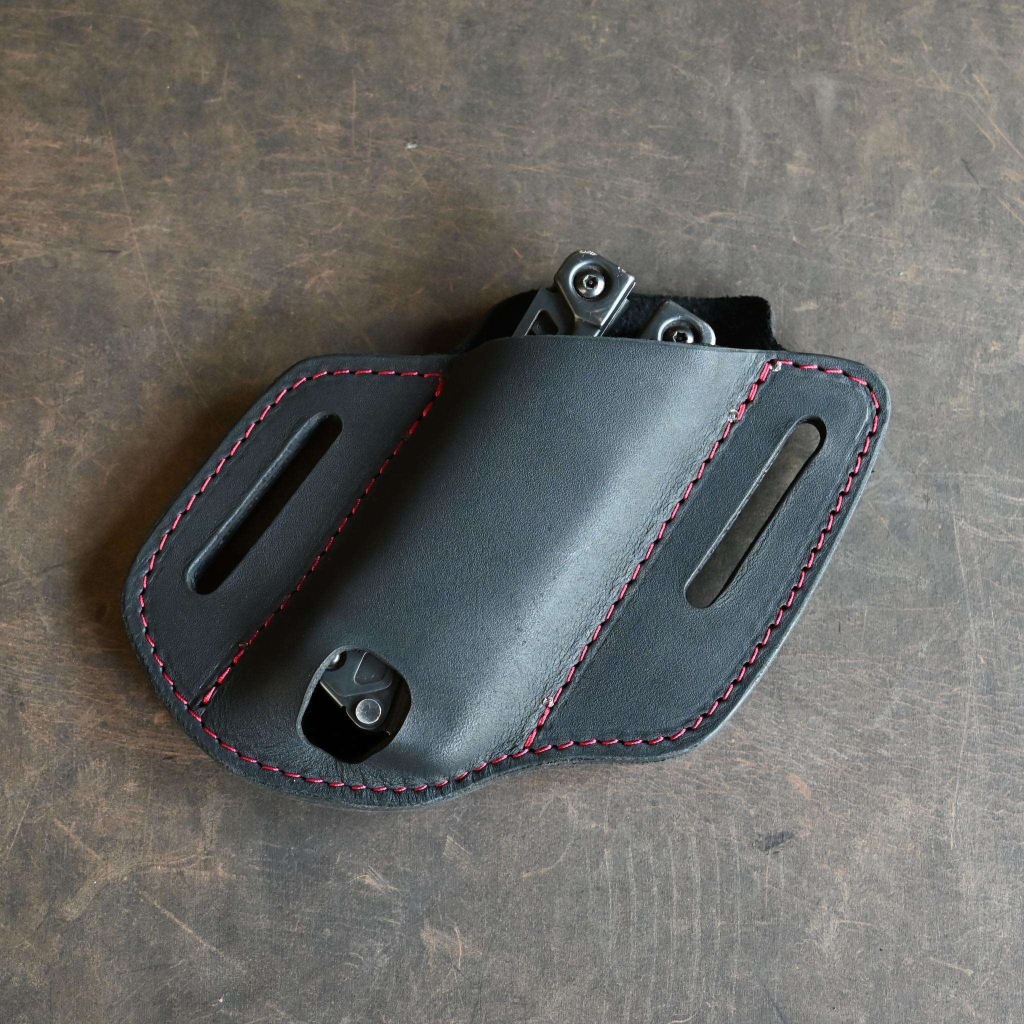 RMK Canted Pancake Holsters Black w/ Red Thread