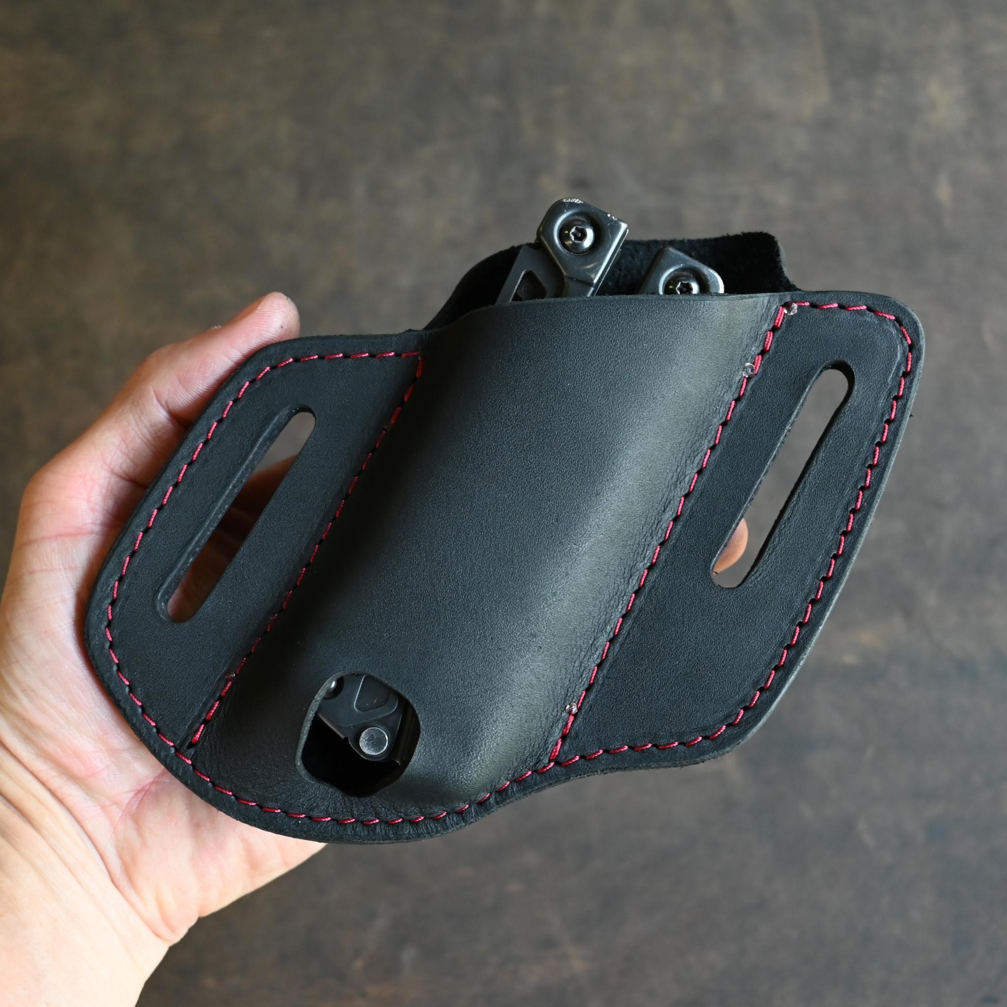 RMK Canted Pancake Holsters Black w/ Red Thread