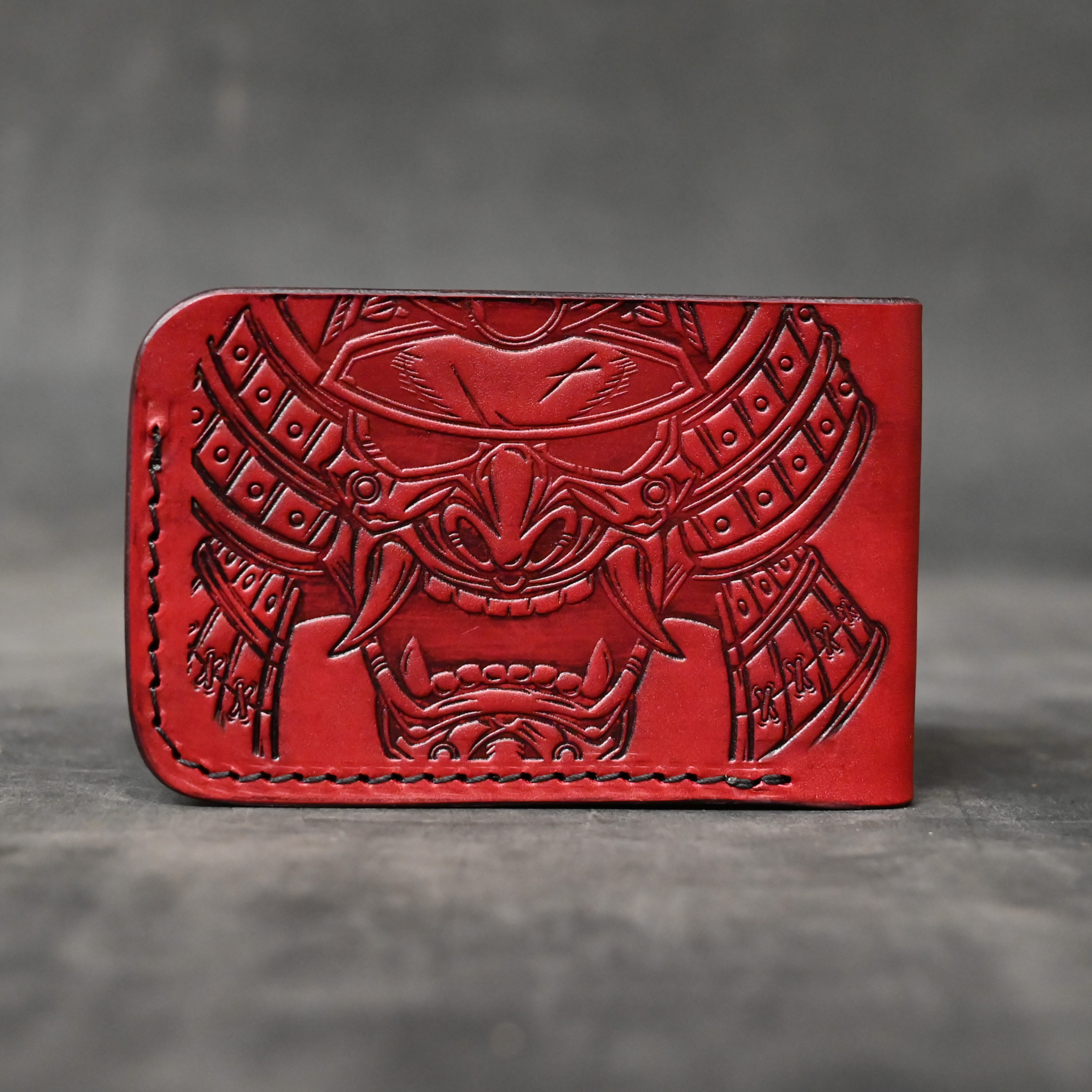 Samurai Mask Minimalist Bifold Wallet
