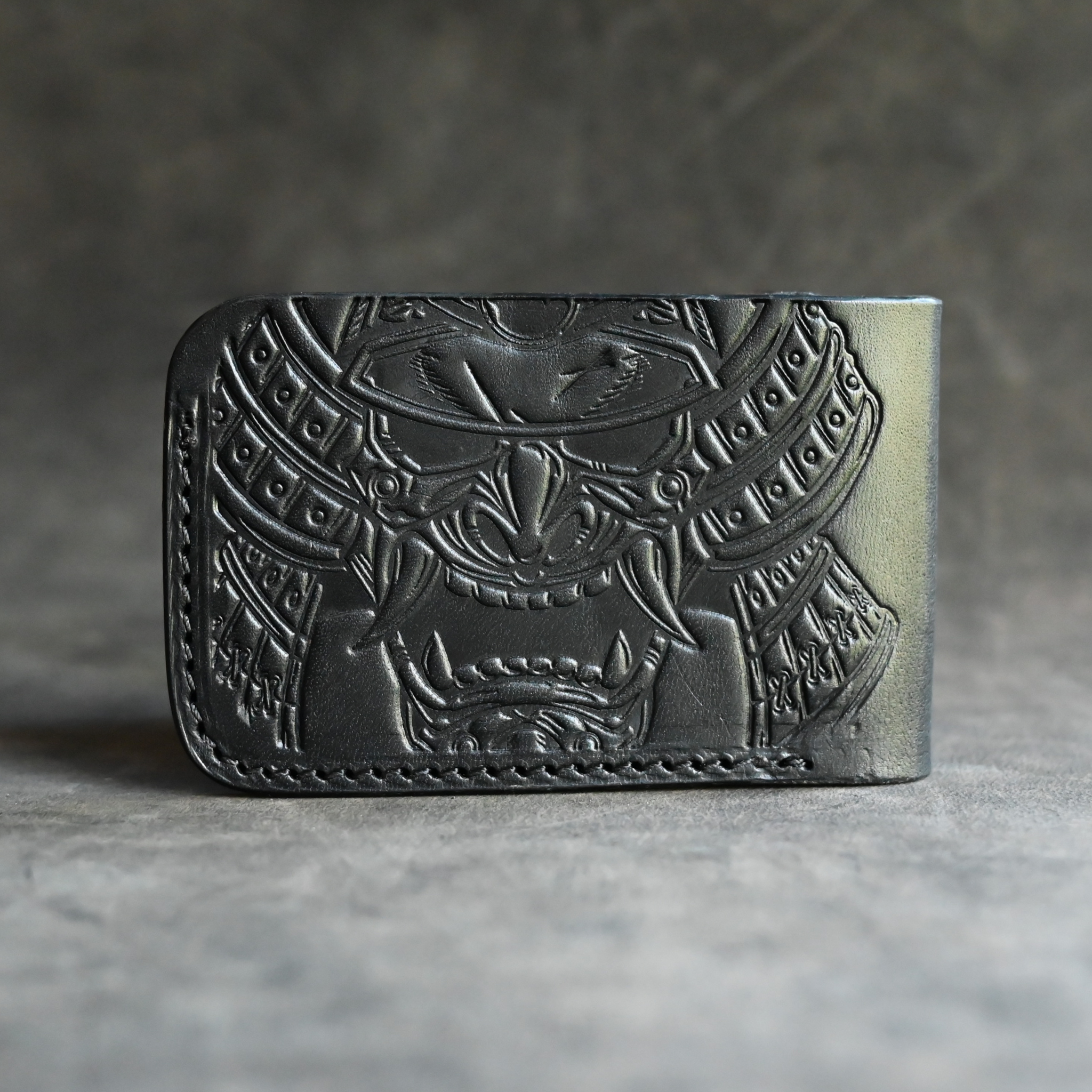 Samurai Mask Minimalist Bifold Wallet