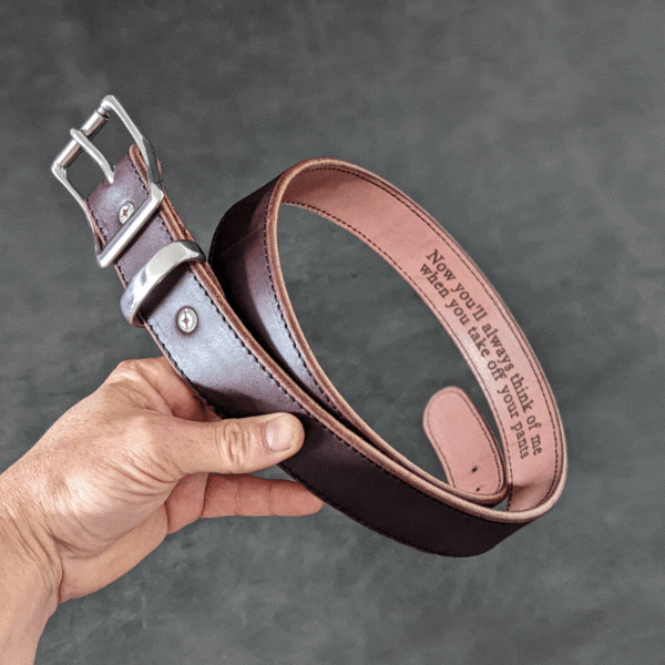 Secret Message Leather Belts